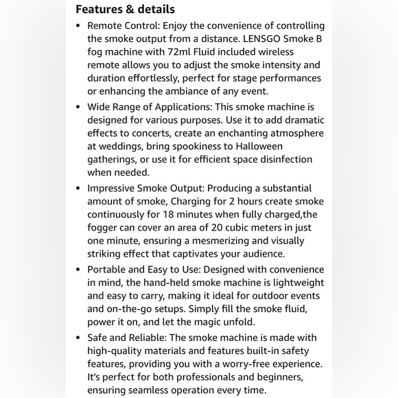 SEALED Cocktail Party Fog Machine Handheld Photography Cooking Stage Effects New - Picture 5 of 5